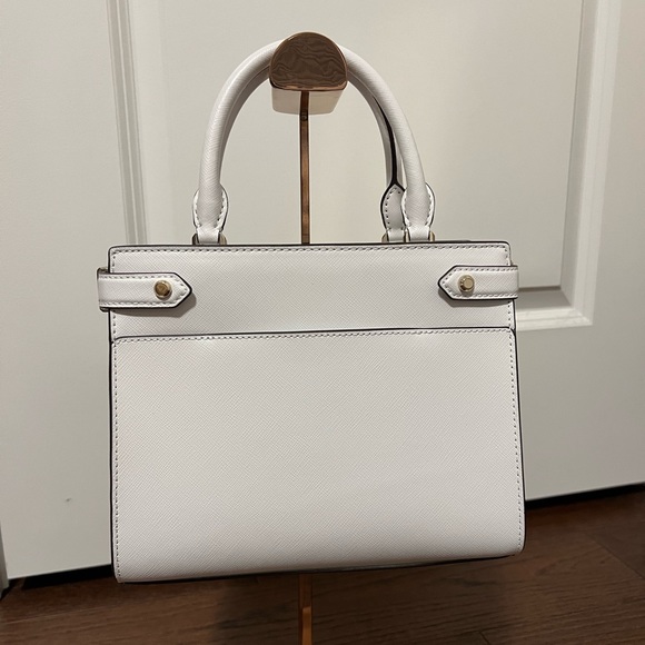KATE SPADE STACI CAMERON SATCHEL SHOULDER BAG PURSE TOTE WHITE LEATHER - Picture 2 of 5